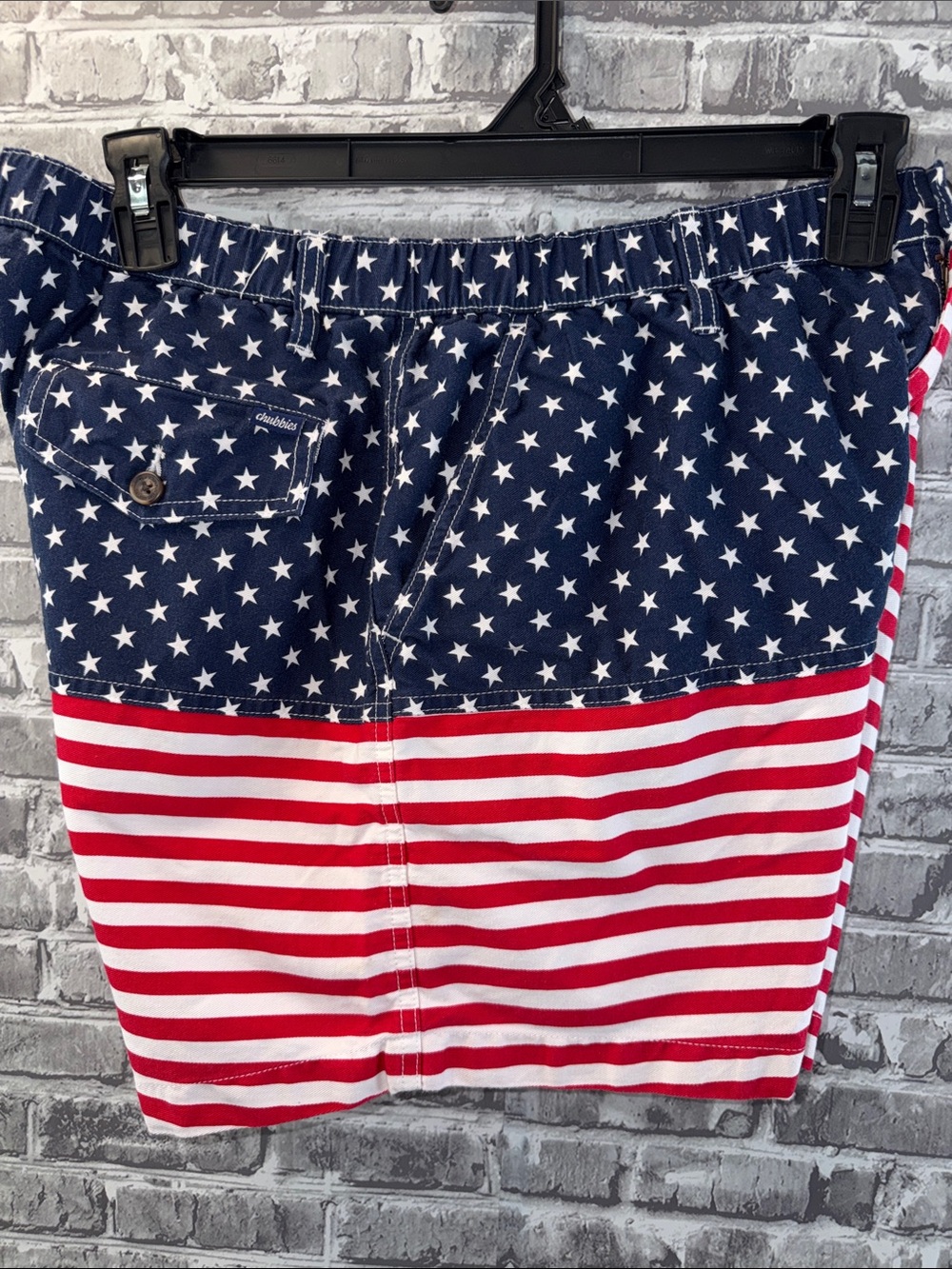 Men's Chubbies American‎ Flag Print Swim/Board Shorts - Navy, Red & White